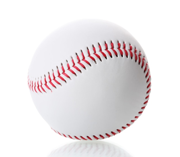 Sfera di baseball isolata su bianco