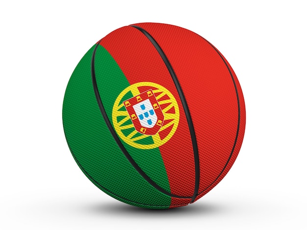 Sfera di pallacanestro Bandiera del Portogallo