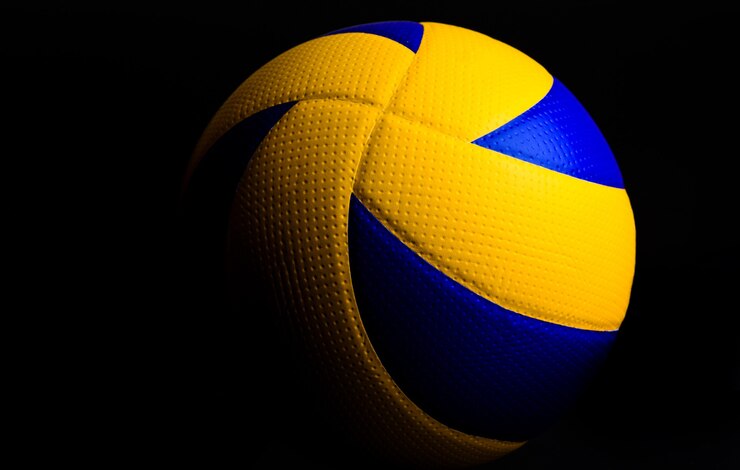 Sfera di pallavolo sul nero