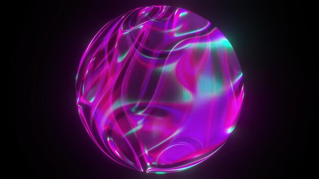 Sfera di particelle colorate generata dal computer