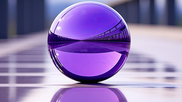 Sfera viola riflettente