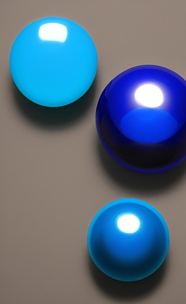 sfere di colore blu