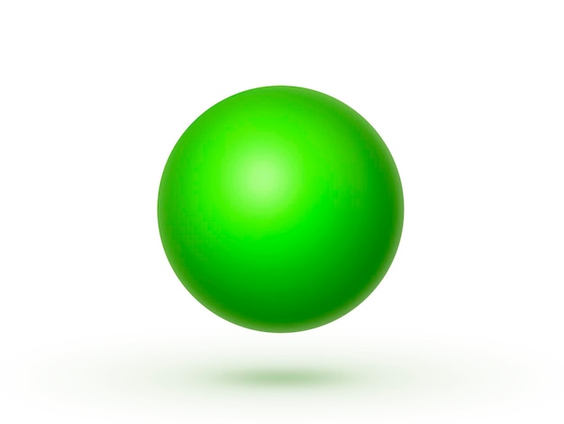 Sfere verdi isolate su sfondo bianco Rendering 3D