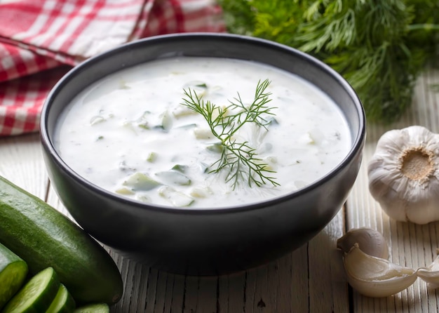 Sfizioso antipasto tradizionale; tzaziki (nome turco; cacik)