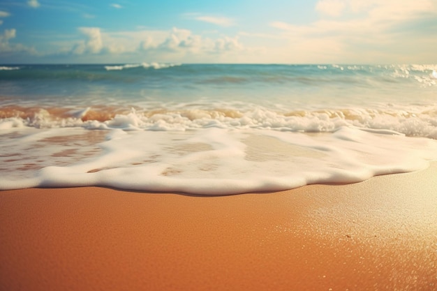 Sfocare lo sfondo spiaggia e mare