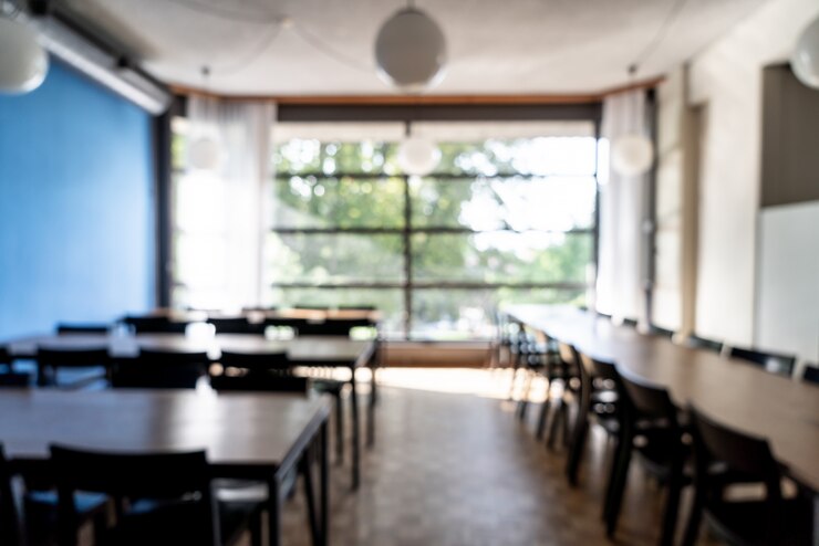 Foto sfocatura astratta e sfocato nel ristorante dell'hotel