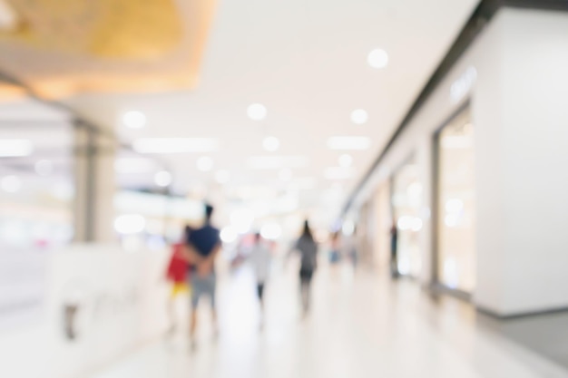 Sfocatura astratta persone nel moderno centro commerciale interno sfondo sfocato