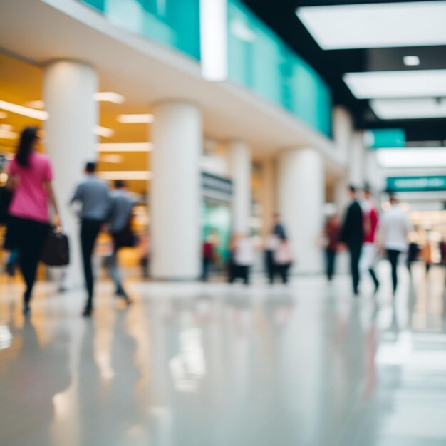 sfocatura astratta sfondo interno di un moderno centro commerciale