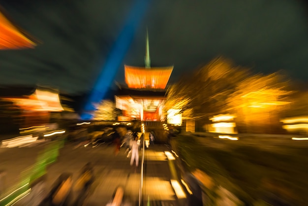 sfocatura astratta Tempio Kiyomizu-dera Kyoto, Giappone