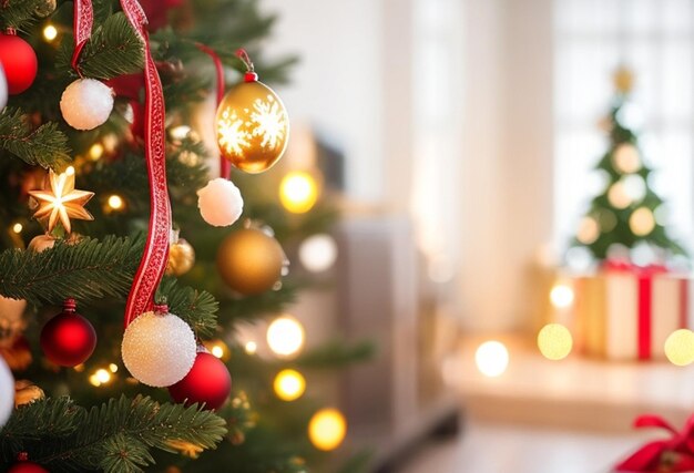 Sfocatura della decorazione dell'albero di Natale Albero di Natale