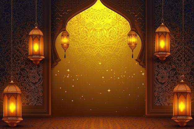 Sfondamento Disegni e lanterne islamiche