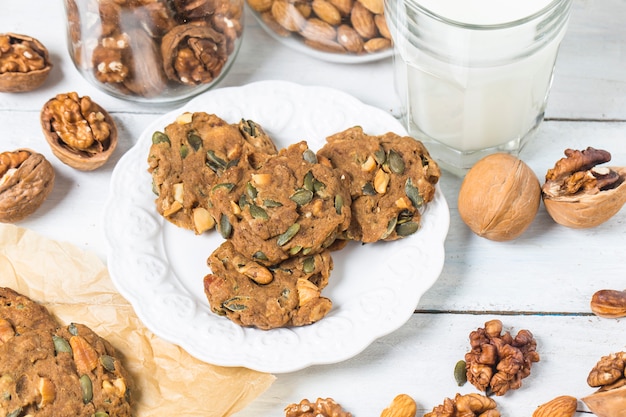 Sfondi di alimenti di pasticceria dei biscotti