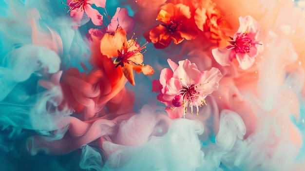 Sfondi di colore pastello morbido con fiori delicati gentili e sognanti perfetti per un'atmosfera rilassante e rilassante
