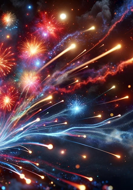 Sfondi di feste di fuochi d'artificio colorati
