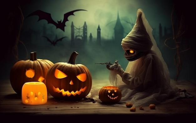 Sfondi di Halloween tanto spaventosi quanto escono dall'oscurità