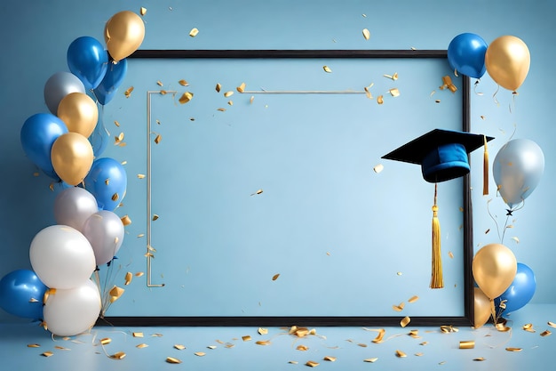 Sfondi di laurea celebrazioni università cerimonia di laurea palloncini e confetti di gioia