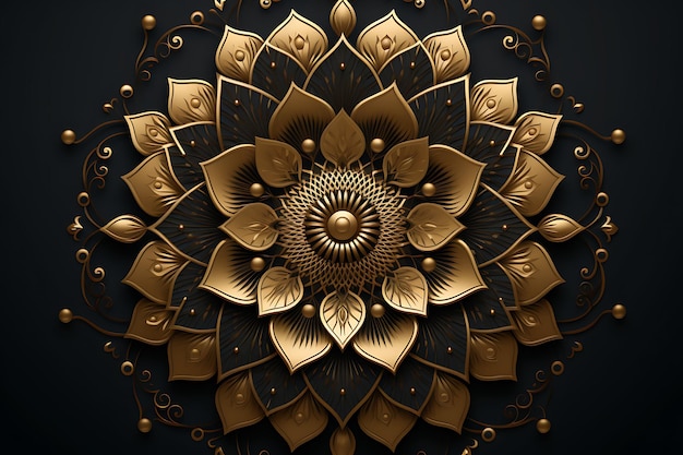 Sfondi di mandala d'oro di lusso