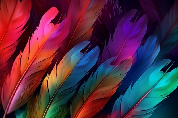 Sfondi di piume colorate per iPhone e Android.