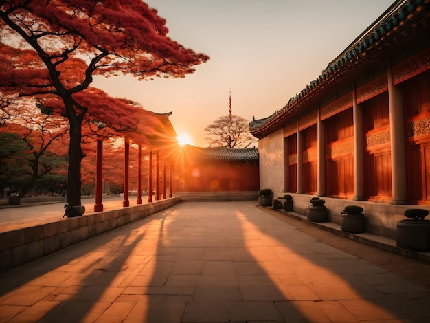 Sfondi di viaggio in Corea Famosi monumenti coreani Viste panoramiche della Corea del Sud Sfondo del turismo coreano