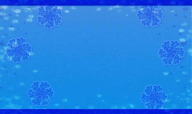 Sfondi natalizi di fiocchi di neve blu con spazio di copia per il testo o le immagini
