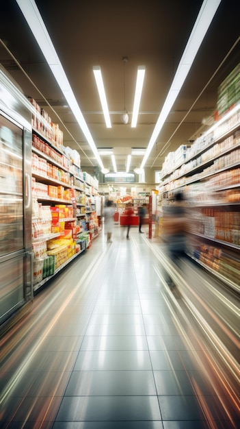 Sfondi sfocati sfocati all'interno del supermercato