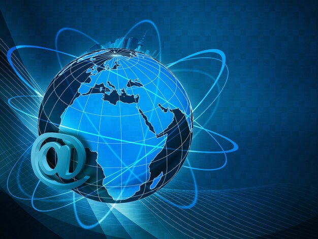 Sfondi techno astratti di comunicazioni Internet globali