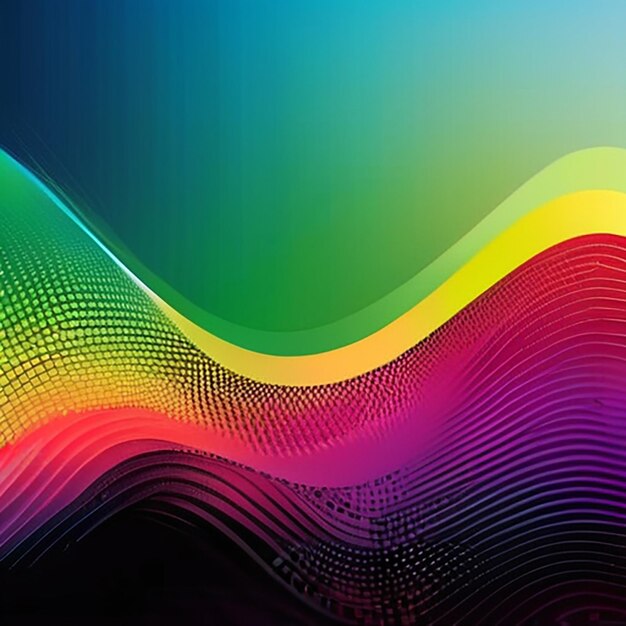 Sfondio a gradiente multicolore a mezza tonalità astratto con generativo AI