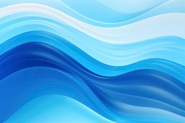 Sfondio a onde blu astratto Banner stilizzato del flusso d'acqua