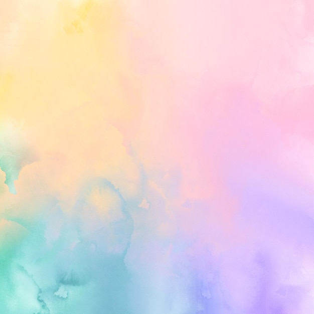 Sfondio acquerello morbido astratto con colori vivaci giallo verde blu viola e rosa Grande