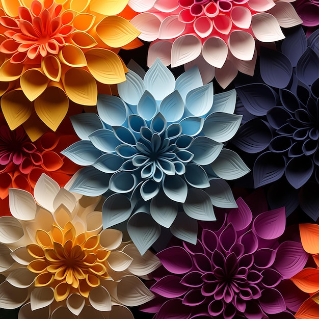 Sfondio astratto a colori pastello sfondo carta colorata forme floreali sfondo arte digitale IA generativa