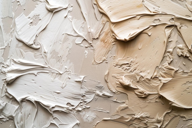 Sfondio astratto a pennellata grigio-beige con modellazione di argilla putty smear painting blot