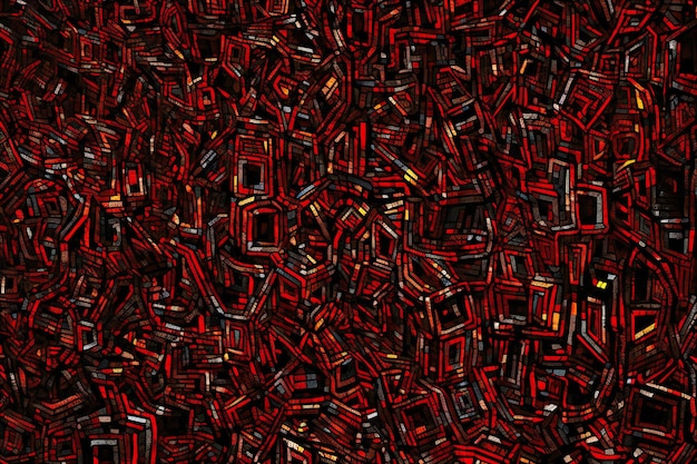 Sfondio astratto con cubi neri e rossi