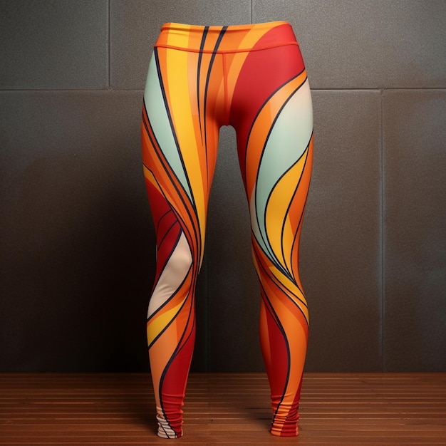 Sfondio astratto con disegno sportivo per leggings