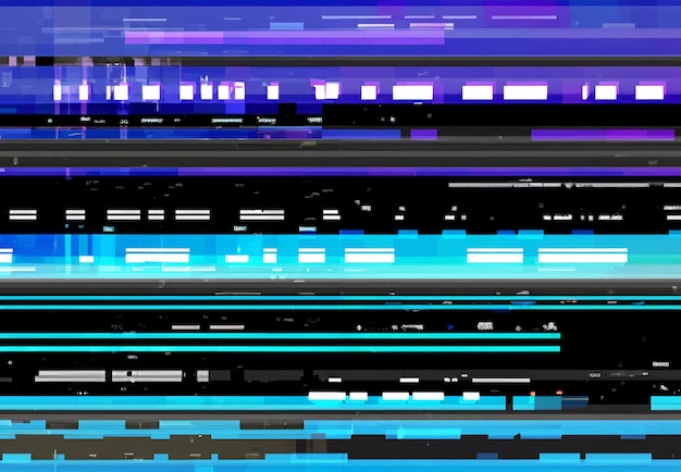 Sfondio astratto con effetto glitch vettore distorsione glitch strisce orizzontali colorate numeri e pixel casuali sullo schermo nero televisione effetto video glitch distorto nessun segnale fotogramma TV