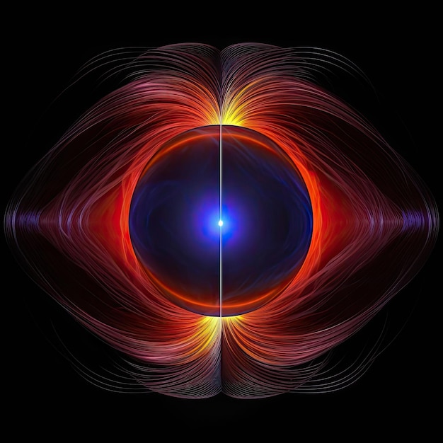 Sfondio astratto di luminoso vortice elegante cerchio luminoso scintillante particella