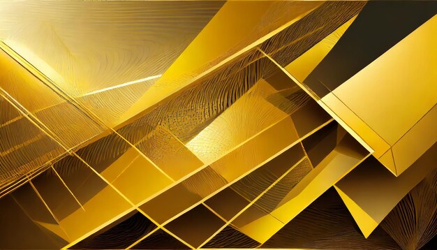 Sfondio astratto dorato con forme geometriche