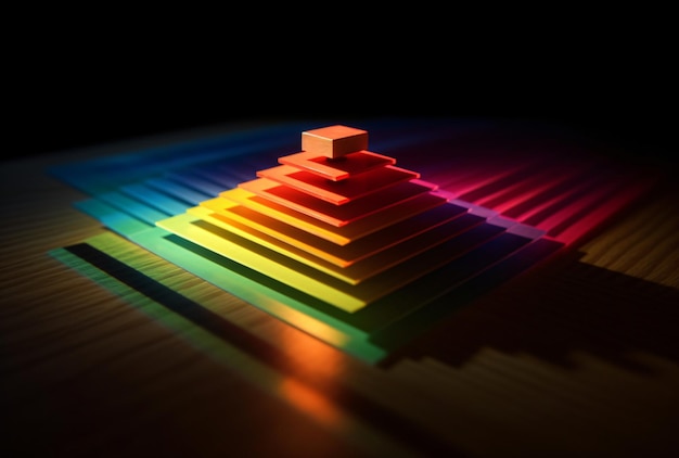 Sfondio astratto geometrico colorato dell'arcobaleno