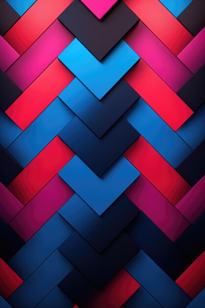 Sfondio astratto geometrico vibrante con forme rosa e blu