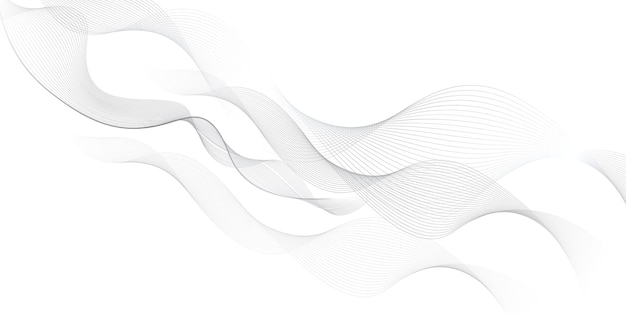 Sfondio astratto grigio futuristico con linee d'onda luccicanti