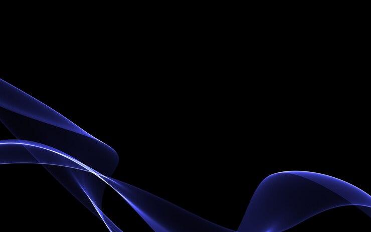 Sfondio astratto scuro con onde astratte luminose