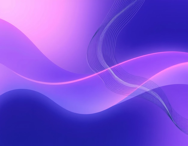 Sfondio astratto viola e rosa con linee e onde fluenti