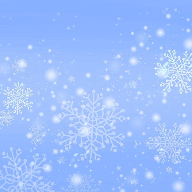 Sfondio blu con fiocchi di neve