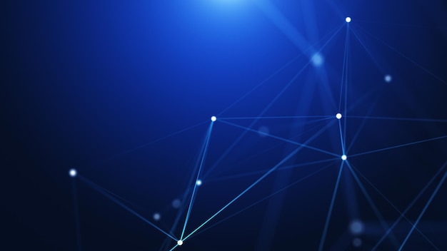 Sfondio blu della rete tecnologica