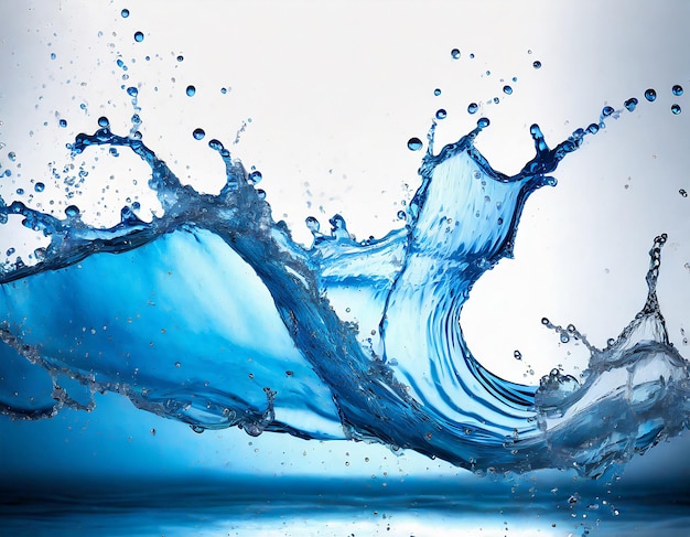 Sfondio blu di spruzzi d'acqua Illustrazione vettoriale eps10 Spruzzi di acqua