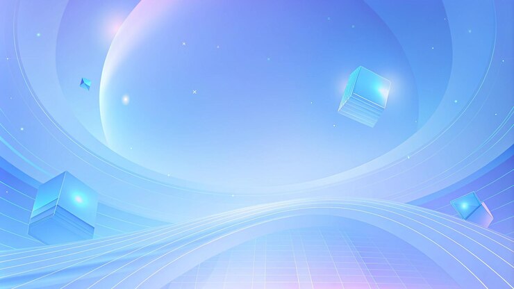 Sfondio blu in stile futuristico e astratto