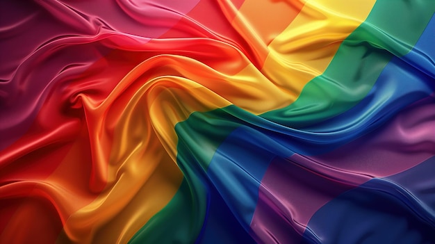 Sfondio color arcobaleno con disegno ondulato generativo ai
