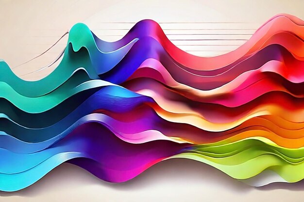 Sfondio colorato delle onde luminose