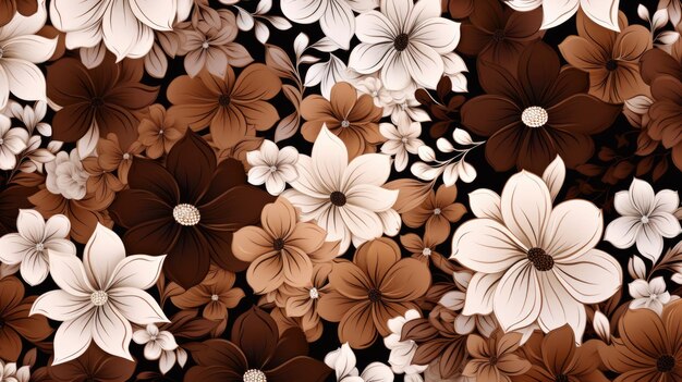 Sfondio con diversi fiori di colore Mocha