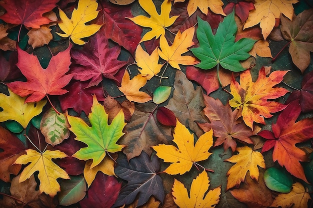 Sfondio con foglie colorate d'autunno