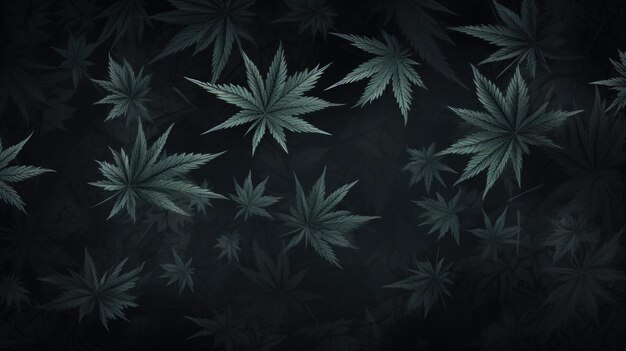 Sfondio con foglie di marijuana al carbone